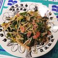 myuta0319's cooksnap of when they made もやしとほうれん草のガーリックベーコン炒.