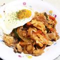 KUMI KUMI's cooksnap of when they made 豚キャベツのコチュジャン炒め丼.