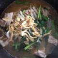 ☆みーい☆'s cooksnap of when they made 焼肉屋さん風♪もやしとニラの楽なべ.