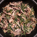 クックるん☆戦隊's cooksnap of when they made 薄揚げと茸と水菜の煮浸し.