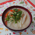 イチゴ、イチゴ。's cooksnap of when they made だいこんのショウガみそ汁.