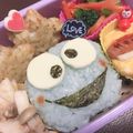 キュア♡ママ's cooksnap of when they made 【キャラ弁】クッキーモンスター弁当.