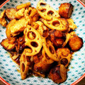 イベント大好き！'s cooksnap of when they made 鶏ひき肉と里芋と蓮根の甘醤油炒め.