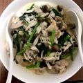 たぬぴん's cooksnap of when they made 鶏肉とほうれん草のクリームパスタ.