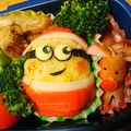 shiho77's cooksnap of when they made クリスマスキャラ弁〈ミニオンボブ〉.