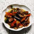 クック4IC92R☆'s cooksnap of when they made 茄子と豚肉の旨酢炒め.