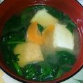 main73's cooksnap of when they made ほっこり簡単♪厚揚げとほうれん草の味噌汁.