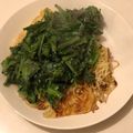 さばを's cooksnap of when they made 「苦うま」春菊あんのカリカリ焼きそば.