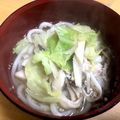 たっぴり☆'s cooksnap of when they made キャベツたっぷり♪あったかコク旨塩うどん.