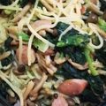 サビエルっ子's cooksnap of when they made ほうれんそうときのこのクリームパスタ✿.