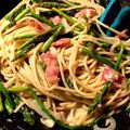 ame-ikuru's cooksnap of when they made アスパラ＆ベーコンのクリームパスタ.