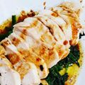 まるイモ's cooksnap of when they made 鶏むね肉とほうれん草のガーリックソース.