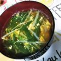 ﾏｯﾀﾘﾛ's cooksnap of when they made すぐ出来ちゃう♬ 水菜と卵のスープ.