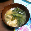 こともみ's cooksnap of when they made 簡単☆小松菜と油揚げのお味噌汁.