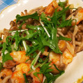 ハナミズキおばちゃん's cooksnap of when they made 海老ときのこのバター醤油ソテー☆しそ風味.