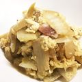 keicooon's cooksnap of when they made 白菜消費に☆チーズ入り白菜の卵とじ.