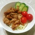 toccot's cooksnap of when they made お酢でさっぱり♡豚の照り焼き丼·͜ ·❀.