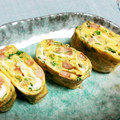まぶたん's cooksnap of when they made かぶの葉とソーセージの玉子焼き♡.
