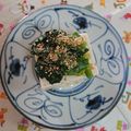 イチゴ、イチゴ。's cooksnap of when they made 超簡単！ほうれん草のせ冷奴.