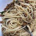 クックDM45FA☆'s cooksnap of when they made 簡単♪納豆と大葉の柚子胡椒 ポン酢パスタ.