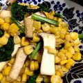 ayaka☆mu's cooksnap of when they made 小松菜・エリンギ・コーンのバター醤油炒め.