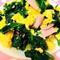 パパンナＲ's cooksnap of when they made 簡単！ほうれん草と卵のコンソメ炒め♡.