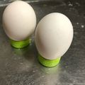 Sa〜ちゃん's cooksnap of when they made ペットボトルのふたで卵スタンド.