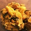 喜八＆Hacchi's cooksnap of when they made かぼちゃとサツマイモのレーズンサラダ.