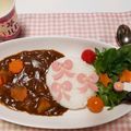 YUN♡TEN's cooksnap of when they made ラブリー♡りぼんちゃん＊キャラ弁.