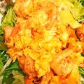 おうちゃん母さん's cooksnap of when they made ふわとろ卵と海老のオーロラソース炒め.