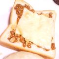 choco831's cooksnap of when they made THE♡シンプル納豆チーズトースト♡.