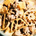 月とぱんだ's cooksnap of when they made 豚肉 蓮根 厚揚げの味噌炒め.