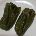sato3191's cooksnap of when they made 簡単♪まるごと焼きピーマン（味噌おかか）.