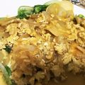 ﾏｯﾀﾘﾛ's cooksnap of when they made 母の味真似てジャガイモとタマネギの卵とじ.