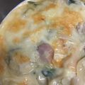 ユッぴい's cooksnap of when they made 簡単すぐ♪ほうれん草とベーコンのグラタン.