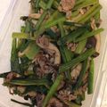 テヨン1's cooksnap of when they made 牛こまと小松菜のオイスターソース炒め.