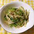 クリちゃん0309's cooksnap of when they made レンジでチン　もやしと三つ葉の簡単ナムル.