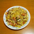 55才のおじさん's cooksnap of when they made 簡単っす！もやしめじのウインナー卵炒め.