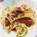 seacomet's cooksnap of when they made 牛ハツ（心臓）とモヤシの中華炒め.