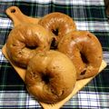 okobuta's cooksnap of when they made 自家製酵母　カフェオレ胡桃ベーグル.