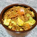ebipeco's cooksnap of when they made トマトとアボカドのひき肉丼.