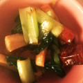 ジュン0509's cooksnap of when they made 簡単副菜！小松菜と焼き竹輪のピリ辛和え.