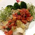 フジぽん's cooksnap of when they made 蒸し鶏のフレッシュトマトソース.