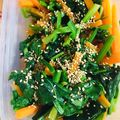 Nekozame's cooksnap of when they made お弁当に！ほうれん草とにんじんのごま和え.