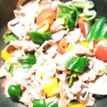 のえもゆ's cooksnap of when they made 豚こまとパプリカのハニーケチャップ炒め.