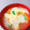☆３匹の子ぶた☆'s cooksnap of when they made ☆簡単おかず☆玉ねぎじゃがいもの卵スープ.
