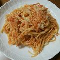 タルタルチキン南蛮's cooksnap of when they made 水漬けパスタのアマトリチャーナ風.