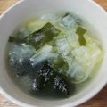 ☆のりす☆'s cooksnap of when they made 白菜とネギとワカメのスープ.