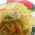おおかなぼぅ's cooksnap of when they made 鶏挽き肉のビーフン炒め.