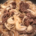 オカメの店長's cooksnap of when they made 牛肉と玉ねぎだけですき焼き風✿.